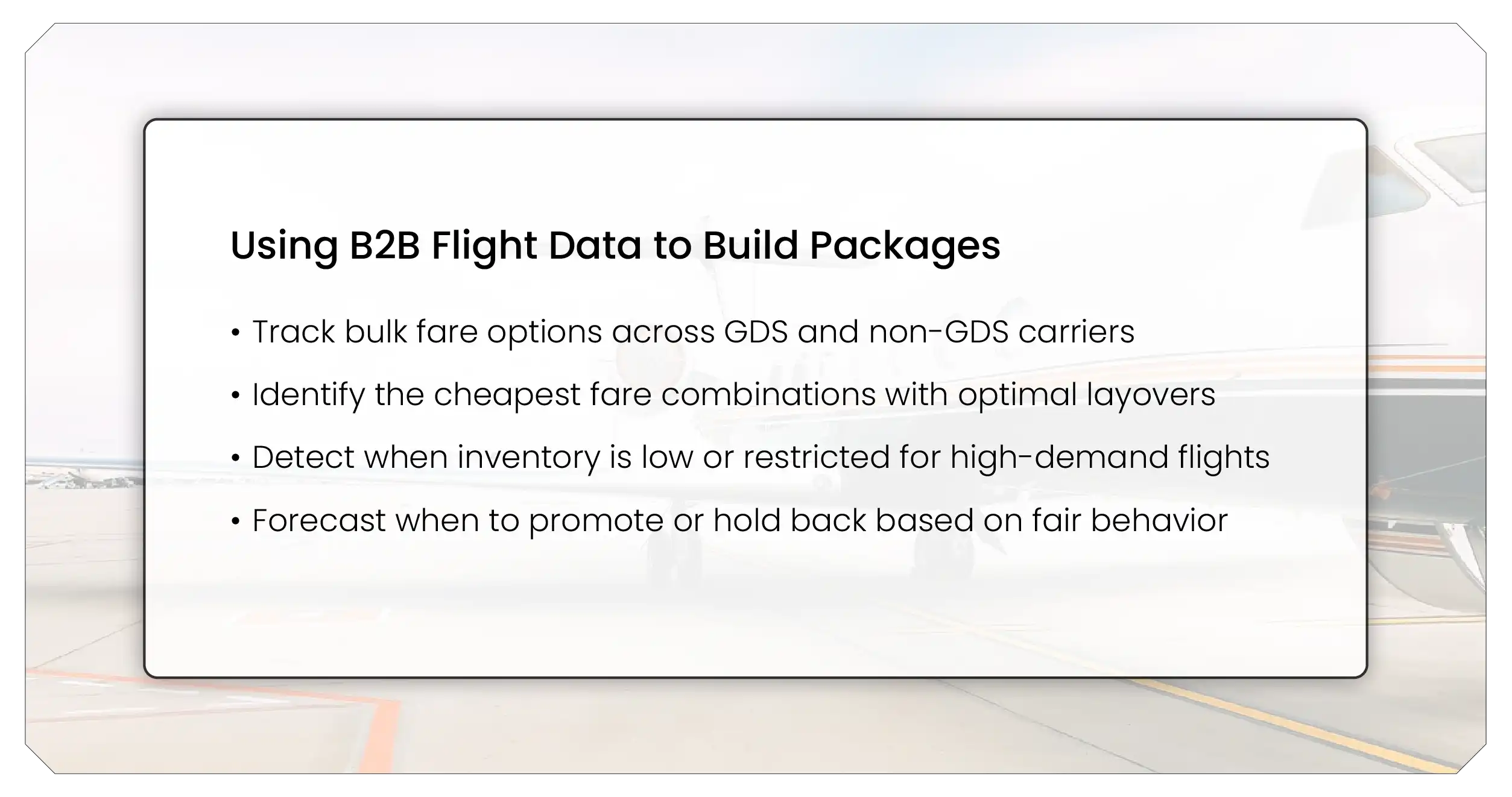 Using B2B Flight Data to Build Packages